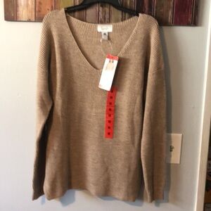 BOGO merino wool Ladies' Waffle Knit Sweater kersh NWT